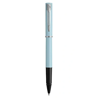 Image of Waterman Allure Rollerball Pen Baby Blue Pastel Lacquer Fine Point Black Ink With Gift Box
