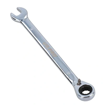 Image of AB Tools 9mm Reversible Cranked Offset Ratchet Combination Spanner Wrench 72 Teeth