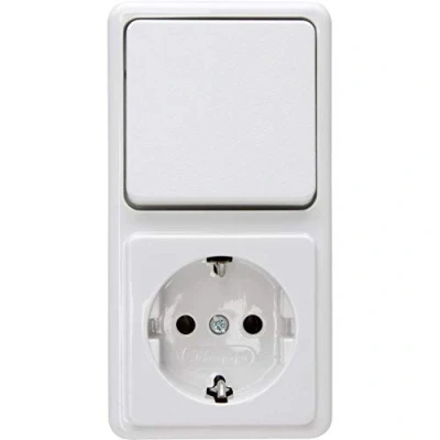 Image of Kopp Switches/sockets Combination Surface Mounted Standard Arctic White 108802007