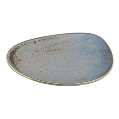 Image of Olympia Ember Blue Triangle Plates 190mm (Pack of 6)