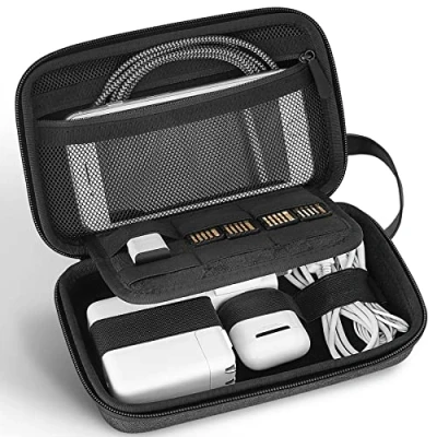 Image of JETech Travel Accessories Organizer Case, Gadget Pouch Portable Electronic for MacBook Power Adapter, Cable, Stylus Pen, SD Card, Bank, USB Flash Drive