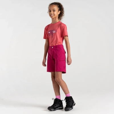 Image of Dare 2b Quick Drying Kids Pink Reprise II Lightweight Shorts, Size: 3 4
