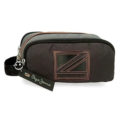 Image of Pepe Jeans Cody Triple Pencil Case Black 22x10x9 cms Polyester