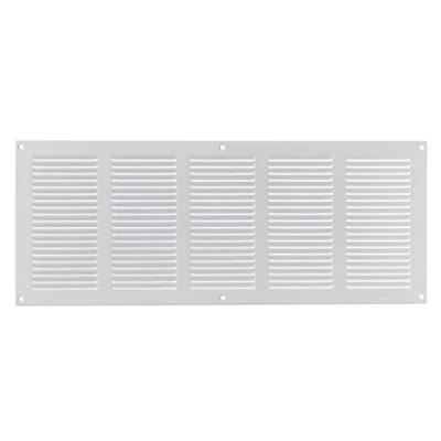 Image of LIRAST 500x200mm Vent Cover White 20x8 inch Wall with Insect Mesh Ceiling Soffit Vents External Metal Ventilation Grilles Air Covers for Walls