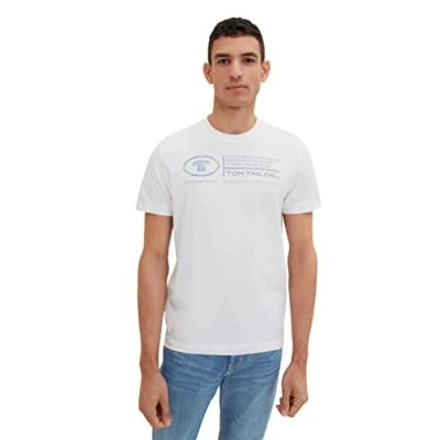 Image of TOM TAILOR Men&#039;s T Shirt 1035611, 20000 White, M