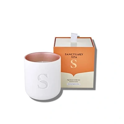 Image of Sanctuary Spa Signature Candle Jasmine, Bergamot and Grapefruit Scented Ceramic Candle, 260 g Natural Shea Wax 45 Hour Burn Time with Gift Box