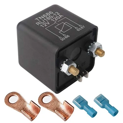Image of Gebildet Automotive Relays for Car Truck Motor Boat Starter 12V DC 120 Amp Split Charge Relay Switch with 2 Pin Footprint + Terminal