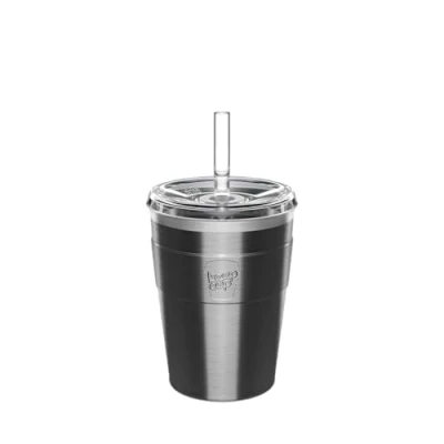 Image of KeepCup Thermal Cold Cup Insulated Stainless Steel Reusable Coffee with Lid and Straw 12oz/340ml Nitro
