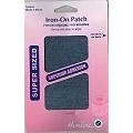 Image of Hemline Iron On Patches Cotton Twill 2 Pieces 12cm x 44cm Mid Denim