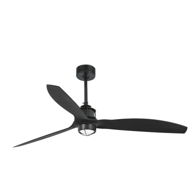 Image of Just Fan 128cm Matt Black Ceiling with DC Motor, 3000K Light