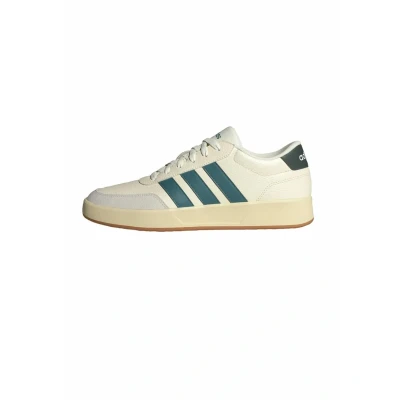 Image of adidas Men&#039;s BREAKNET 3.0 Shoes, White/Preloved Teal/Legend Ivy, 5 UK