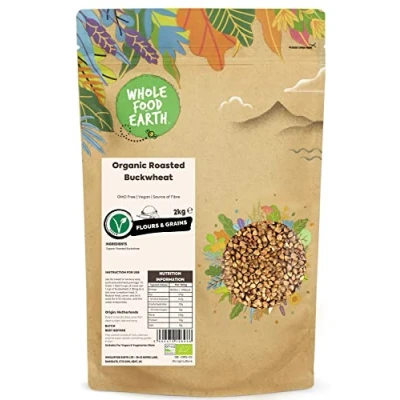 Image of Wholefood Earth Organic Roasted Buckwheat 2 kg GMO Free Vegan Source of Fibre Certified