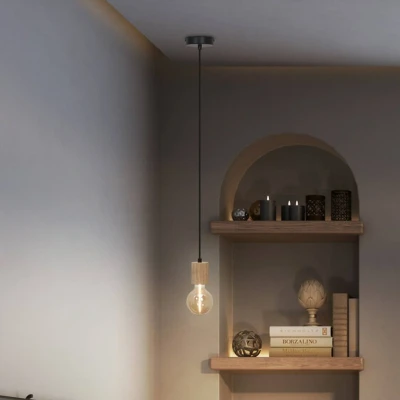 Image of LEDVANCE Vintage 1906 Cylinder pendant light, wood