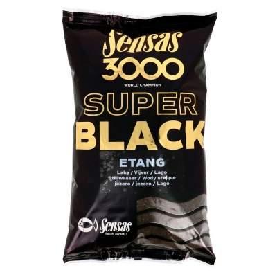 Image of Sensas 3000 Groundbait Super Black Etang (1kg)