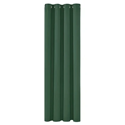 Image of Deconovo Home Decorative Solid Thermal Insulated Blackout Curtain Energy Saving Ring Top for Girls Bedroom 52&quot;x 72&quot; Dark Forest 1 PANEL