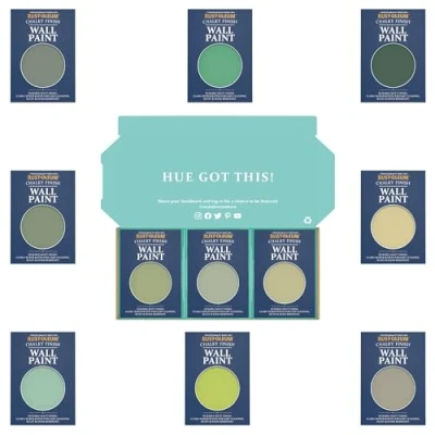 Image of Rust Oleum Wall Paint in Chalky Finish Rich Greens Tester Box