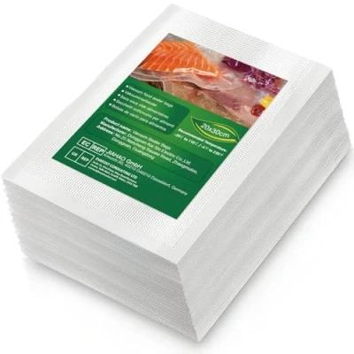 Image of Vacuum Food Sealer Bags 20x30cm/150 Textured Bag Thick Embossed Upgrade Design Pre Cut BPA Free for Storage Sous Vide Cooking