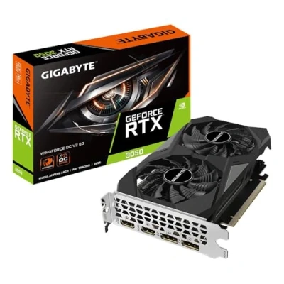Image of Gigabyte GeForce RTX 3050 WINDFORCE V2 OC 6GB GDDR6 Graphics Card