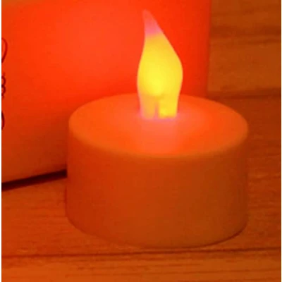 Image of ausuky Flameless LED Rechargeable Candles USB Charger Battery Operated Tea Lights Lamp (Red)