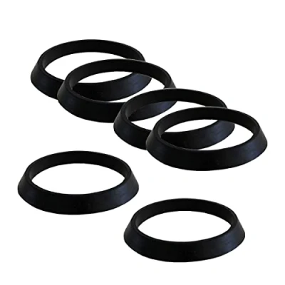 Image of Qrity 6 PCS Cone Seal Ring Silicone Washer Waste Pipe for 1 1/2 Inch Drain Sink Odour Trap Siphon