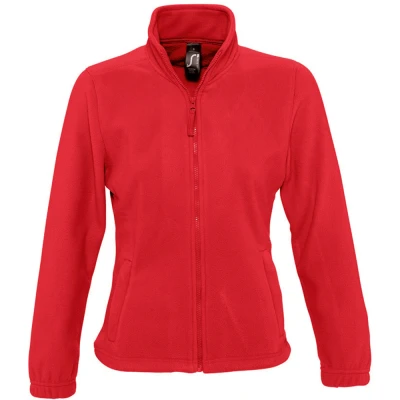 Image of SOLS Womens/Ladies North Full Zip Fleece Jacket (Red) Size 2XL