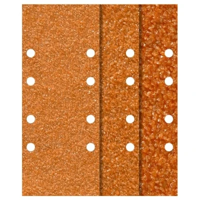 Image of wolfcraft 25 sanding strips perforated I 1959100 93 x 230 mm, grit 40, 80, 120 Robust discs for orbital sanders wood or metal