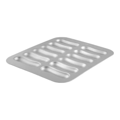 Image of Chabrias Ltd Professional Silver Aluminium UK Made Bakeware (12 Hole Eclair Tin)