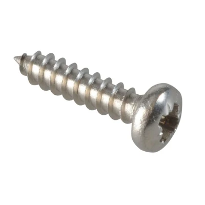 Image of Forgefix Self Tapping Screw Pozi Compatible Pan A2 SS 1/2in x 4 ForgePack 60 FOR184782