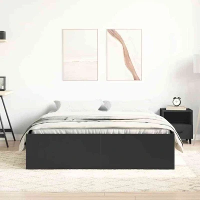 Image of vidaXL Bed Frame without Mattress Black 120x200 cm
