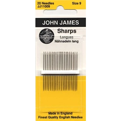 Image of Colonial Needle 20 Count John James Sharps Needles, Size 9