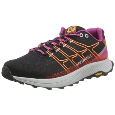 Image of Merrell Women&#039;s Moab Flight Sneaker, Black/Fuchsia, 7 UK