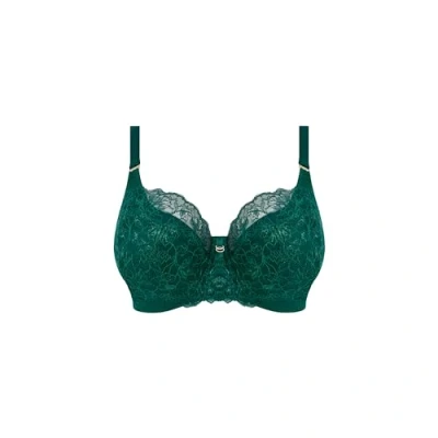 Image of Elomi Womens Brianna Half Cup Bra Green Polyamide Size 36HH