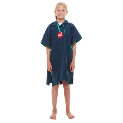Image of Red Original Kids Unisex Quick Dry Microfibre Changing Robe Towel Surf Poncho (Grey, One Size, Heights: 122cm 155cm 6yrs 12yrs)