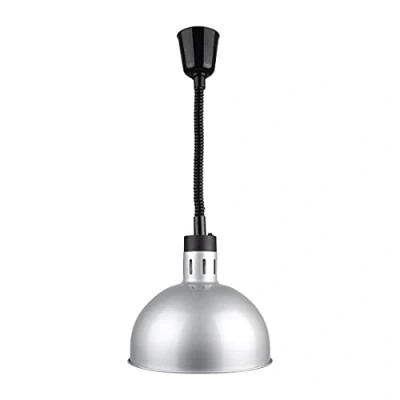 Image of Buffalo Retractable Dome Heat Lamp Silver 2.5kW