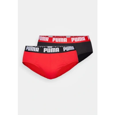 Image of Puma MEN Everyday Brief 2 PACK Briefs, Men&#039;s, Size: Medium, Red/black
