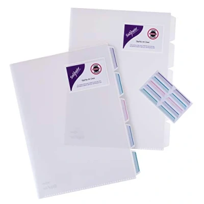 Image of Snopake A4 5 Part SlipFile [Pack of 5] Multi File with Index Tabs and Business Card Holder [Clear] 15055