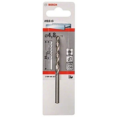 Image of Bosch Professional 1x Metal Drill bits HSS G DIN 338 (for metal, Ø 4.8 x 52 86 mm, Accessory Driver)