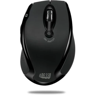 Image of Adesso Wireless ergonomic optical mouse, Black, iMouse M20B