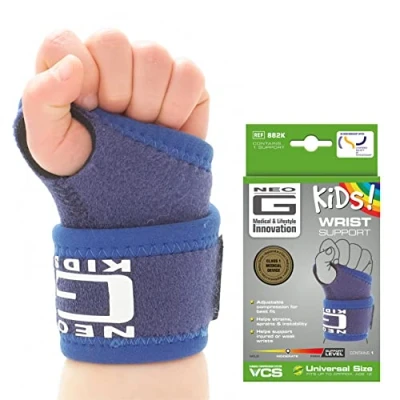 Image of Neo G Kids Wrist Support for Joint Pain, Sprains, Strains, Instability, Juvenile Arthritis Adjustable Compression Hand Right or Left Class 1 Medical Device