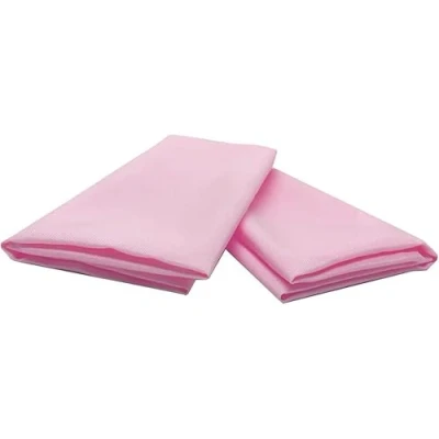 Image of Square Polyester Tablecloth Napkins For Wedding Parties Dinner Restaurant (Light Pink, 20&quot;x20&quot;((51x51cm)100 PCS))