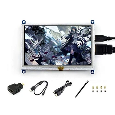 Image of waveshare 5 inch TFT LCD Display B 800x480 Raspberry Pi Resistive Touch Screen HDMI Monitor for BB Black Support Raspbian Ubuntu Kali Retropie Win10 IOT/ /8.1/8/7