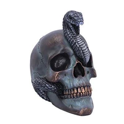 Image of Nemesis Now Horror Skull Ornament, Grey Serpentine, 19cm