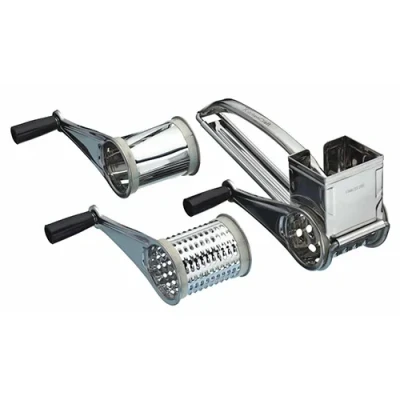 Image of KitchenCraft Stainless Steel Rotary Grater with Three Drums