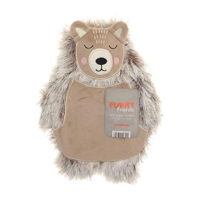 Image of Country Club Furry Friend Brown Bear 1L Hot Water Bottle 30x24cm