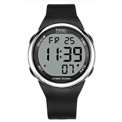 Image of Ravencourt Living Radio Controlled Digital Talking Watch Easy To Use High Contrast Display Speaks in a British Accent For The Blind Or Visually Impaired