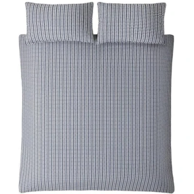 Image of Orla Kiely Tiny Stem Whale Blue Bedding: Double Size Duvet Cover (200cm x 200cm)