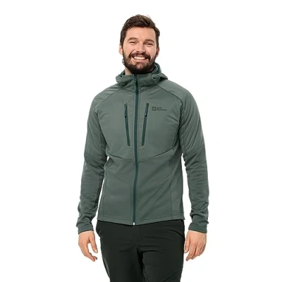 Image of Jack Wolfskin Men&#039;s Alpgrat Pro Ins Fz M Fleece Jacket, Hedge Green,