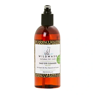 Image of WildWash Eye Cleanser for Cats 300ml Gentle &amp; Effective Safe Sensitive Eyes Prevents Infections Made with Natural Ingredients