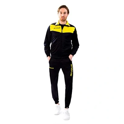 Image of Givova Visa, Men&#039;s Gym Suit, Multicoloured(blue/yellow),XL