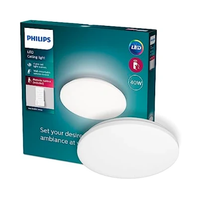Image of PHILIPS Led Izso C620 40W Ceiling Lighting Fixture Cool to Warm White Light [40W White] for Indoor Home Lighting, Living Room, Study, Office